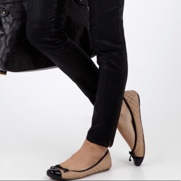 Sam Edelman Shoes - Sam Edelman Calypso Quilted Nude Flat/ Black Toe